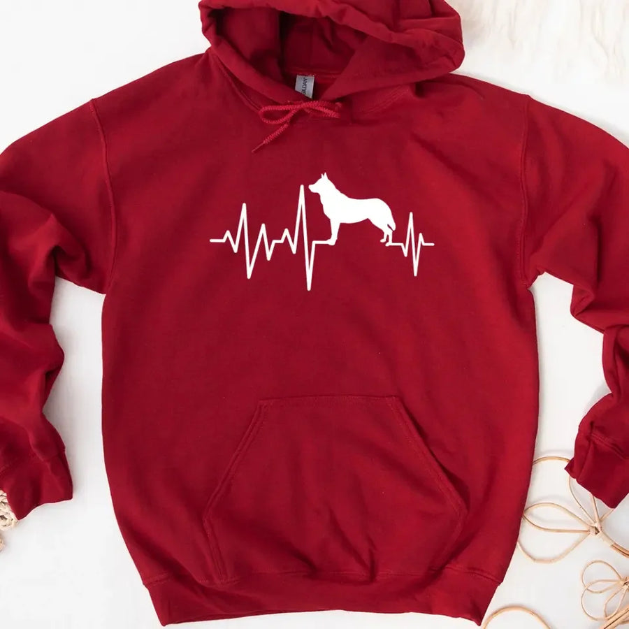 Dog Heartbeat ECG Dogs Are My Cardio Top - Select Your Breed