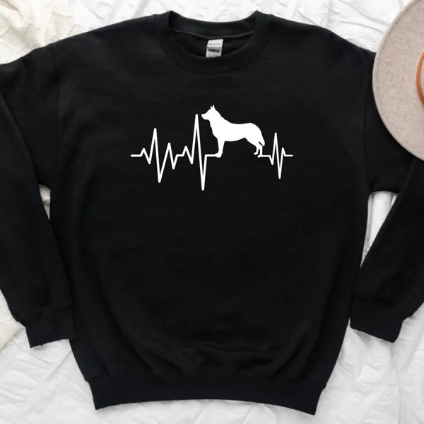 Electrocardiograma de latidos del perro. Los perros son mi cardio. Selecciona tu raza.