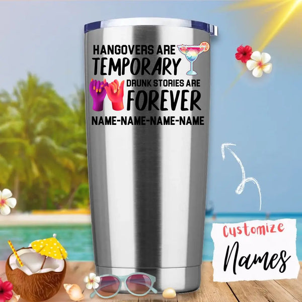 Vaso personalizado "Historias de despedida de soltera de mejores amigas borrachas que son para siempre"
