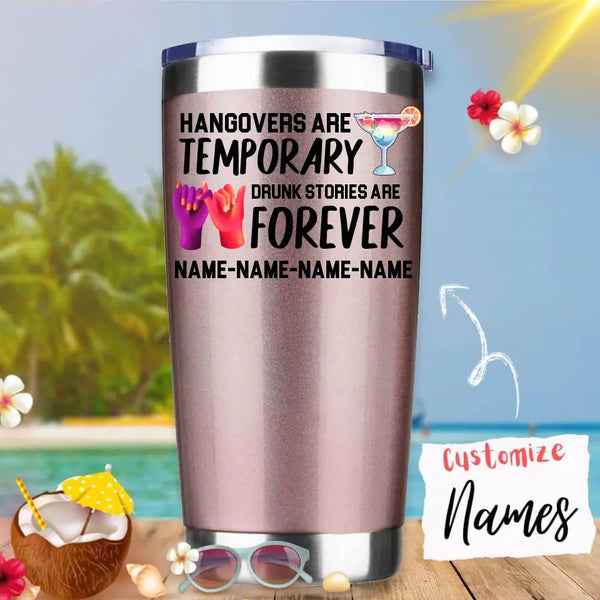 Vaso personalizado "Historias de despedida de soltera de mejores amigas borrachas que son para siempre"