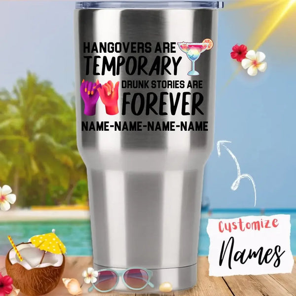 May include Drunk Stories Are Forever Personalized Tumbler featuring custom names and date options, with a sleek design and vibrant color options.