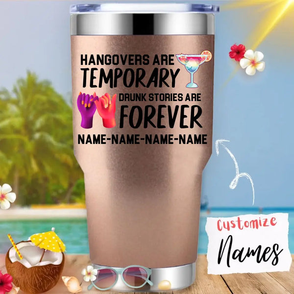Vaso personalizado "Historias de despedida de soltera de mejores amigas borrachas que son para siempre"