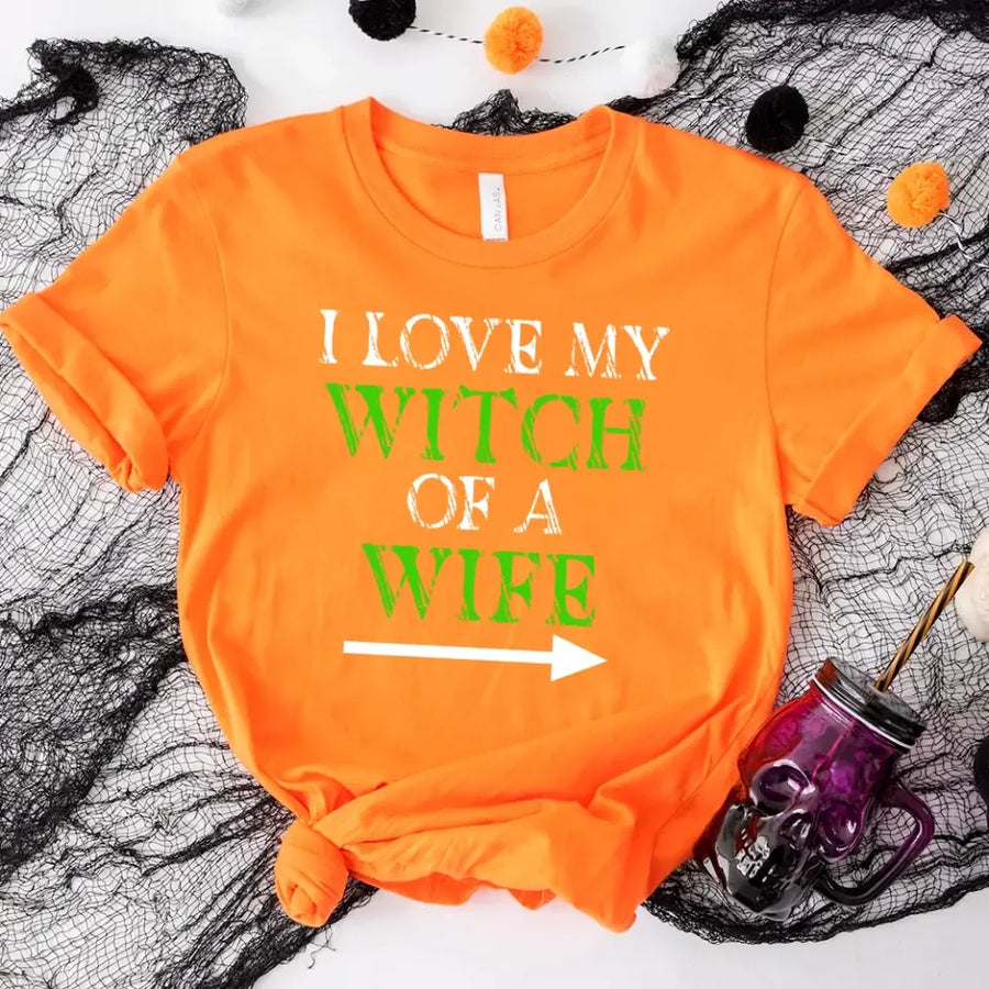 Witch of a Wife and Monster of a Husband Couples Tee
