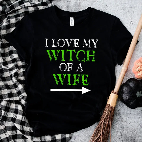 Witch of a Wife and Monster of a Husband Couples Tee