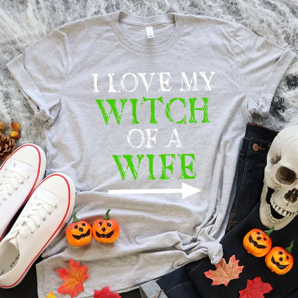 Witch of a Wife and Monster of a Husband Couples Tee