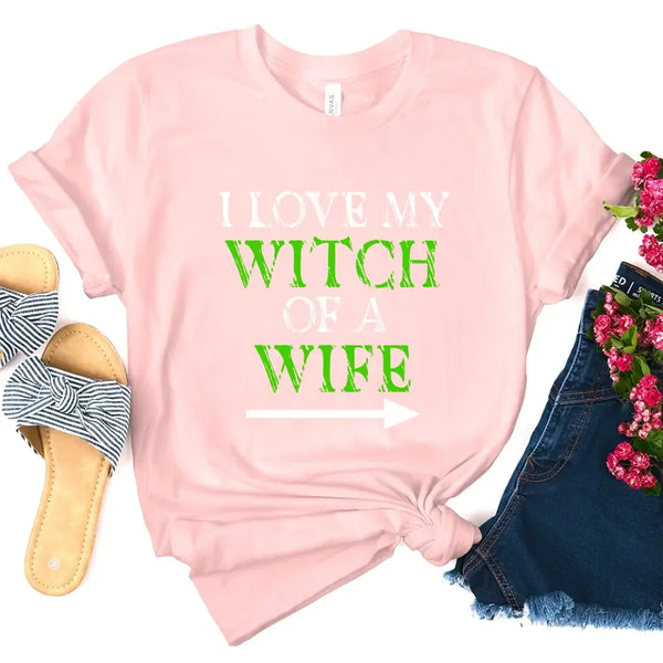 Witch of a Wife and Monster of a Husband Couples Tee