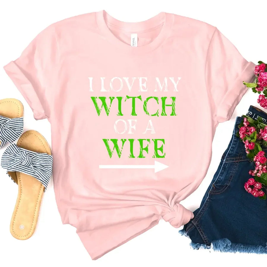 Witch of a Wife and Monster of a Husband Couples Tee