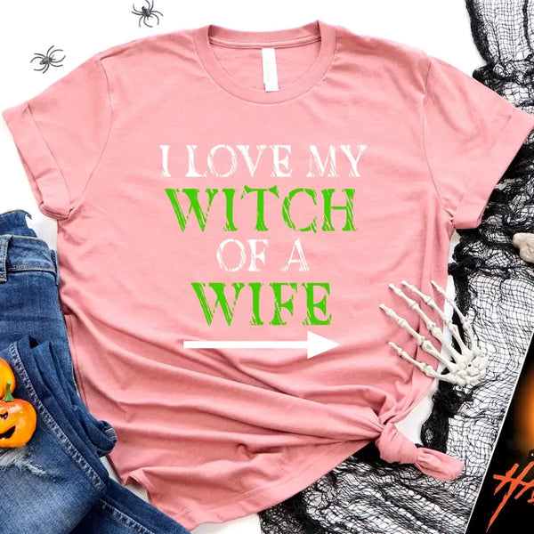 Witch of a Wife and Monster of a Husband Couples Tee