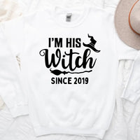 His Witch Her Boo Halloween Couples Tee