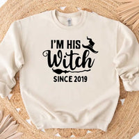 His Witch Her Boo Halloween Couples Tee