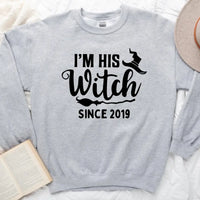 His Witch Her Boo Halloween Couples Tee