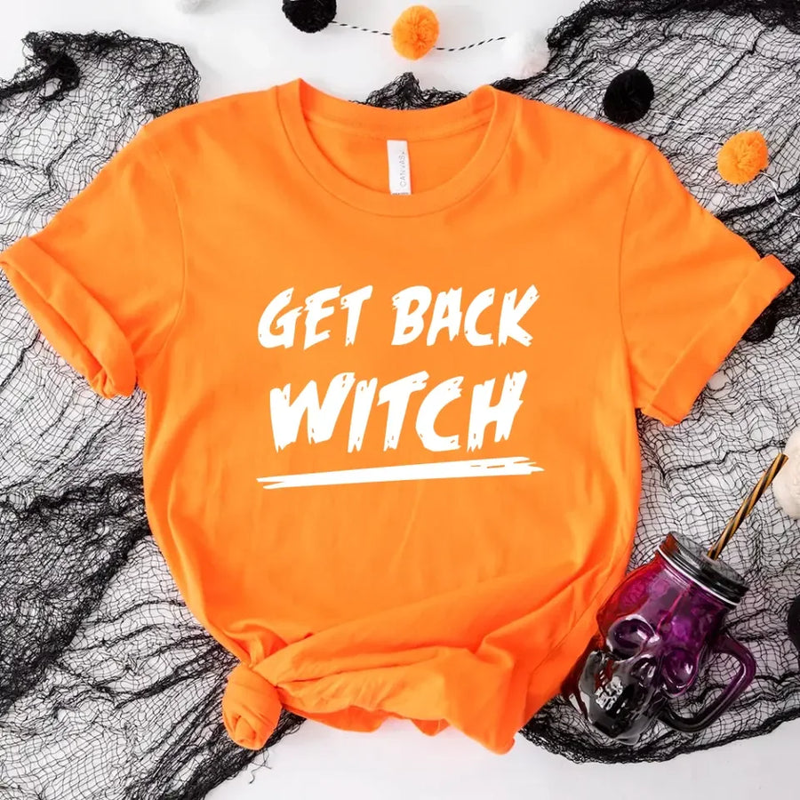 Get Back Witch Halloween Couples Tee