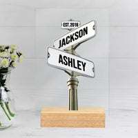 Street Sign Acrylic with Couple Names