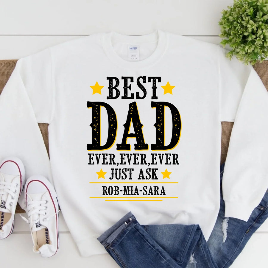 La mejor mamá/papá del mundo, solo pregúntale. Camiseta personalizada
