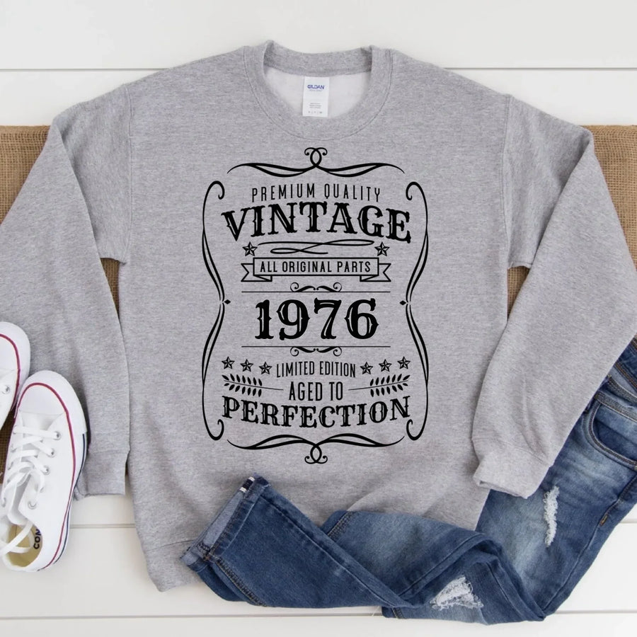 Camiseta vintage de cumpleaños envejecida a la perfección