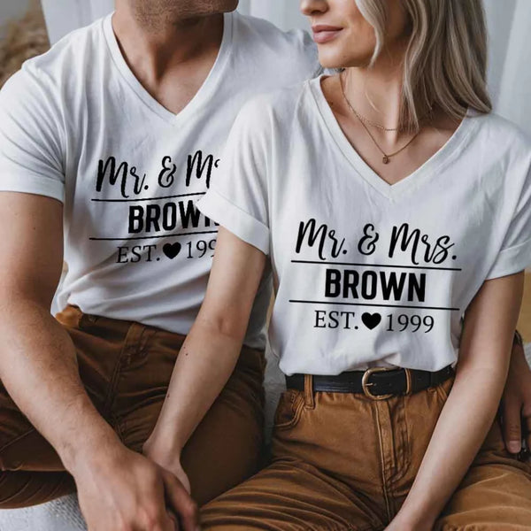 Mr & Mrs Name Tee