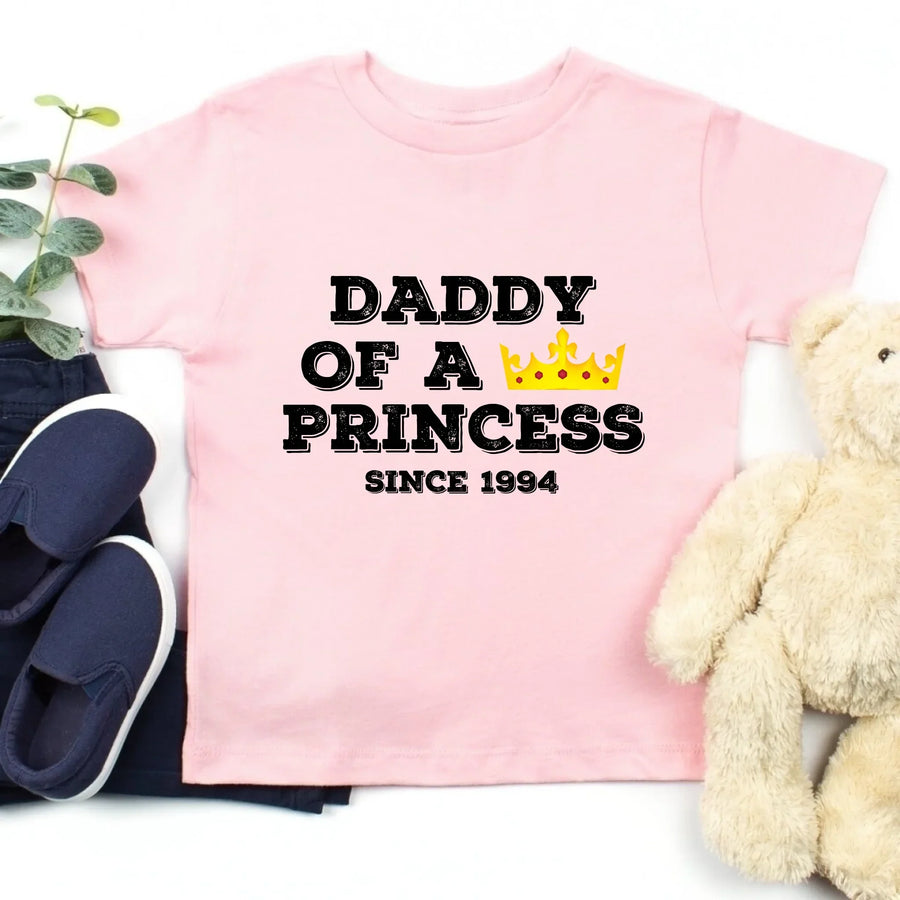 Camiseta "Papá de una princesa, hija de un rey"