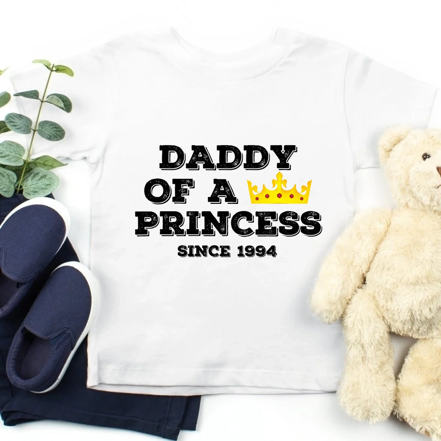 Camiseta "Papá de una princesa, hija de un rey"