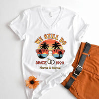 v-neck t-shirt white