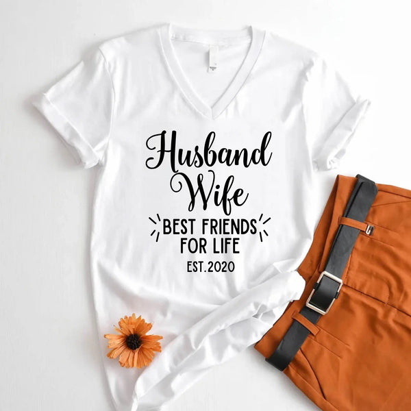 v-neck t-shirt white