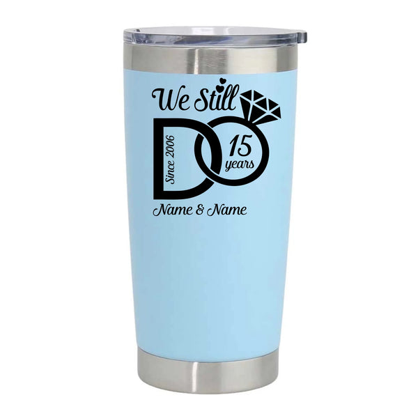 Customizable 20oz Insulated Vacuum Sealed Tumbler blue