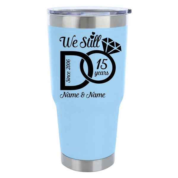 Customizable 30oz Insulated Vacuum Sealed Tumbler blue
