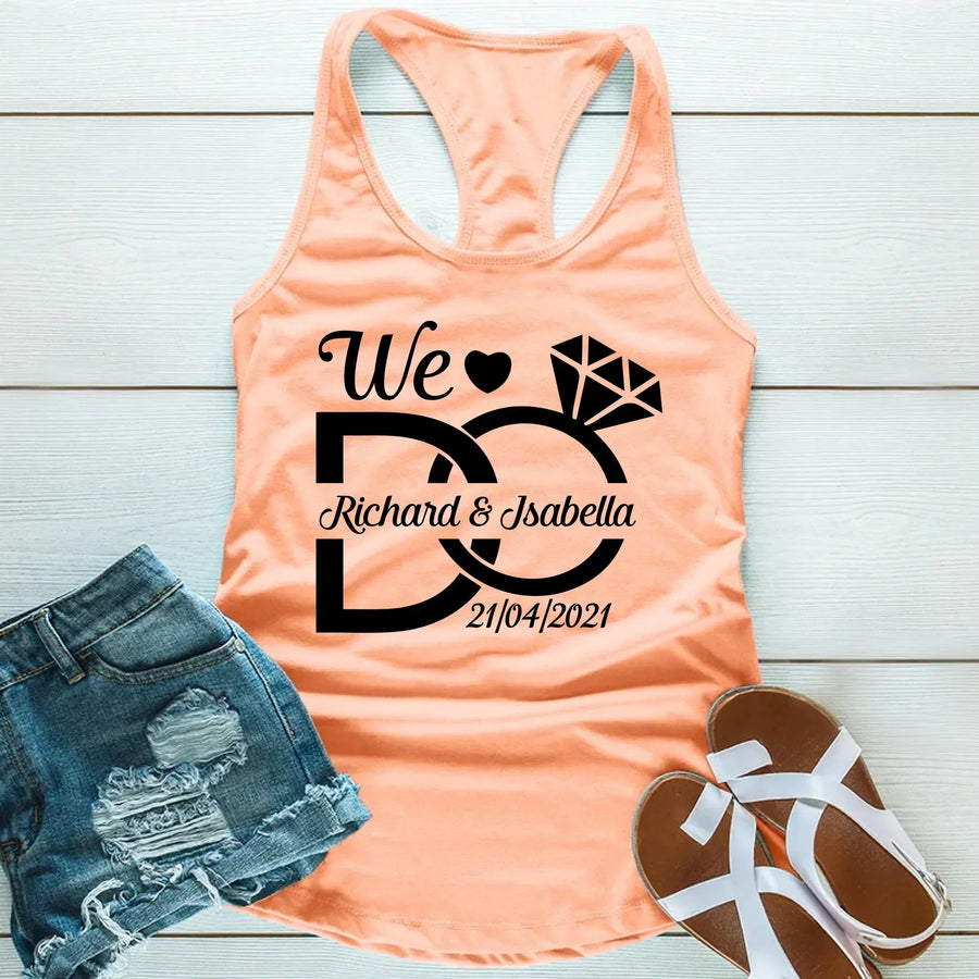 Custom 'We Do' Engagement Shirt – Personalized Couple Tees