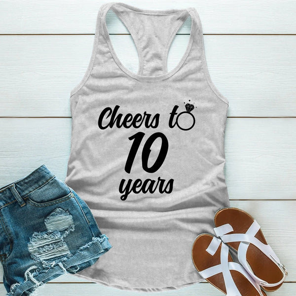 Cheers to Many Years Personalized Anniversary T-shirts