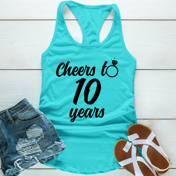 Cheers to Many Years Personalized Anniversary T-shirts