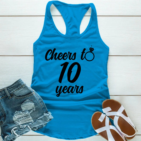 Cheers to Many Years Personalized Anniversary T-shirts
