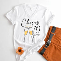 v-neck t-shirt white