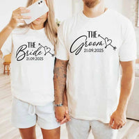 The Groom & The Bride Matching Matching Wedding Shirts model