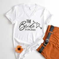 v-neck t-shirt white