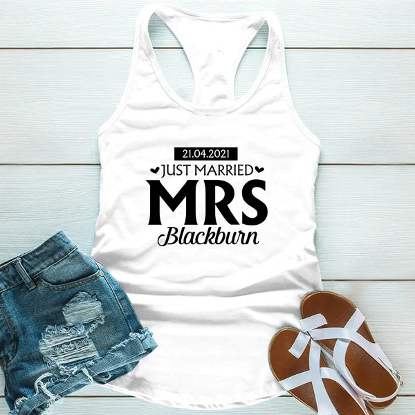 Just Married Shirts – Mr & Mrs Matching Honeymoon Tees