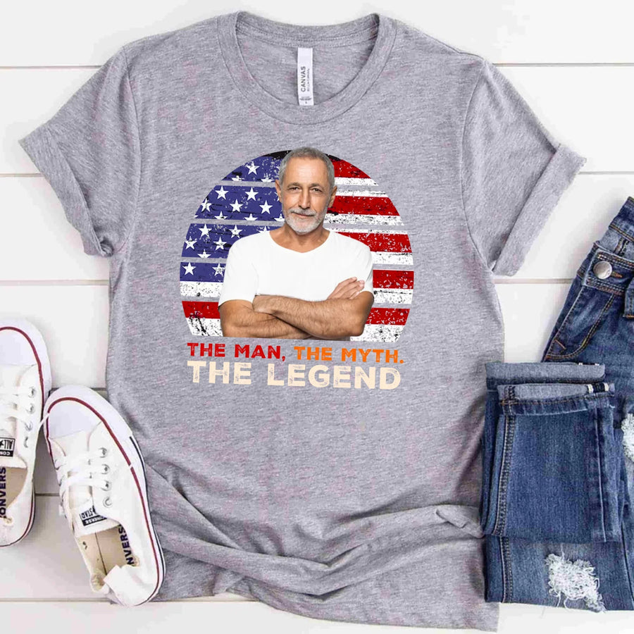 Dad, The Man, The Myth, The Legend Tee - Personalized Father's Day Shirt