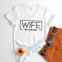 v-neck t-shirt white
