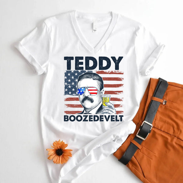 v-neck t-shirt white