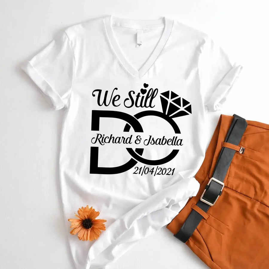v-neck t-shirt white