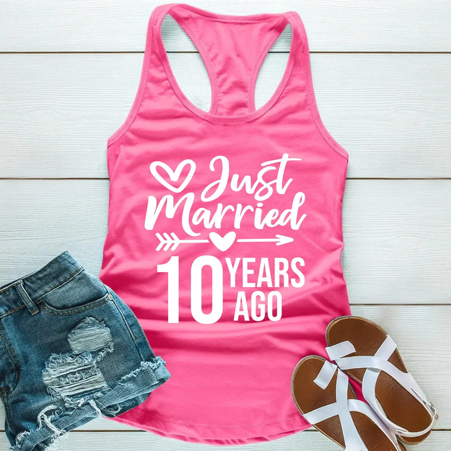 Just Married Years Ago Custom Tees