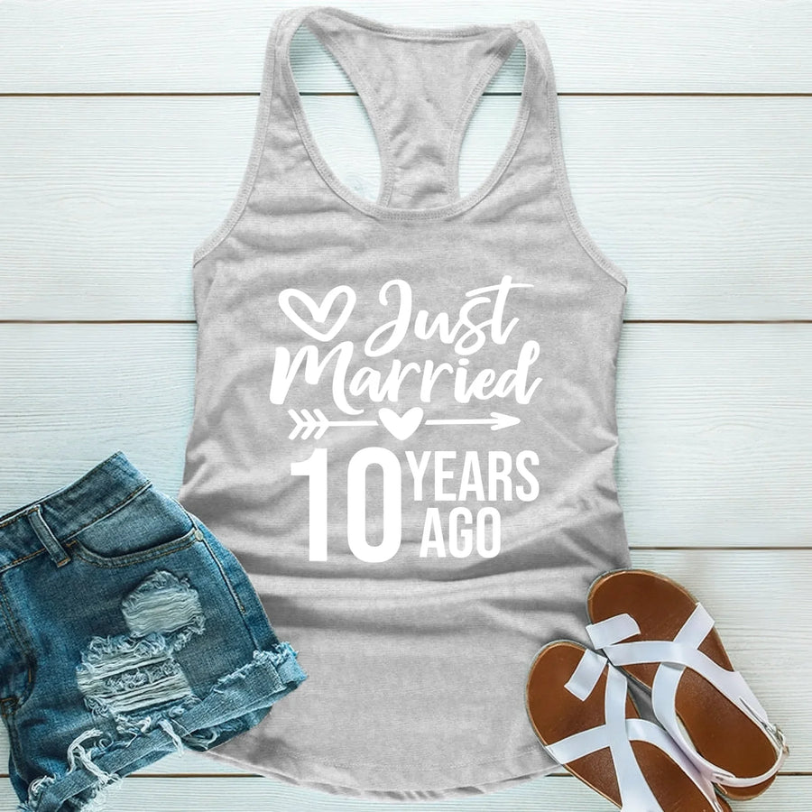 Just Married Years Ago Custom Tees