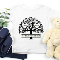 Camiseta personalizada del árbol genealógico