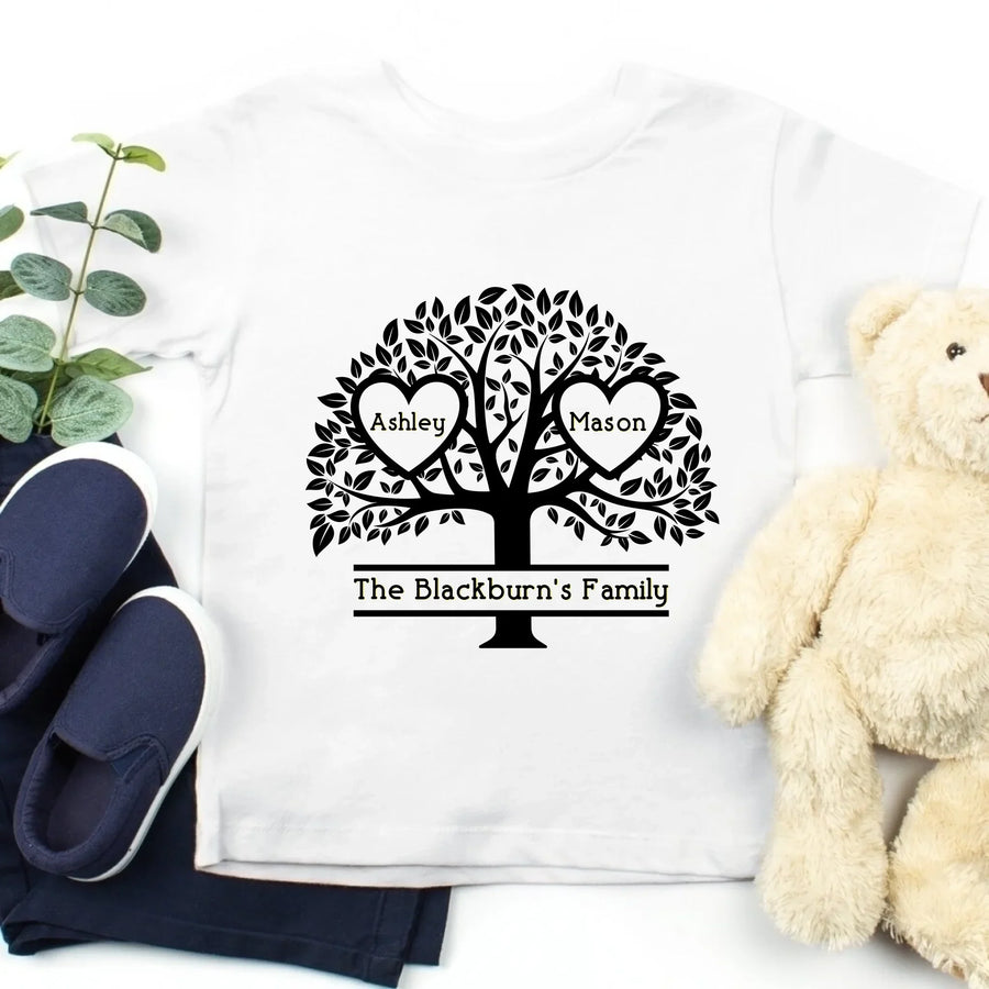 Camiseta personalizada del árbol genealógico
