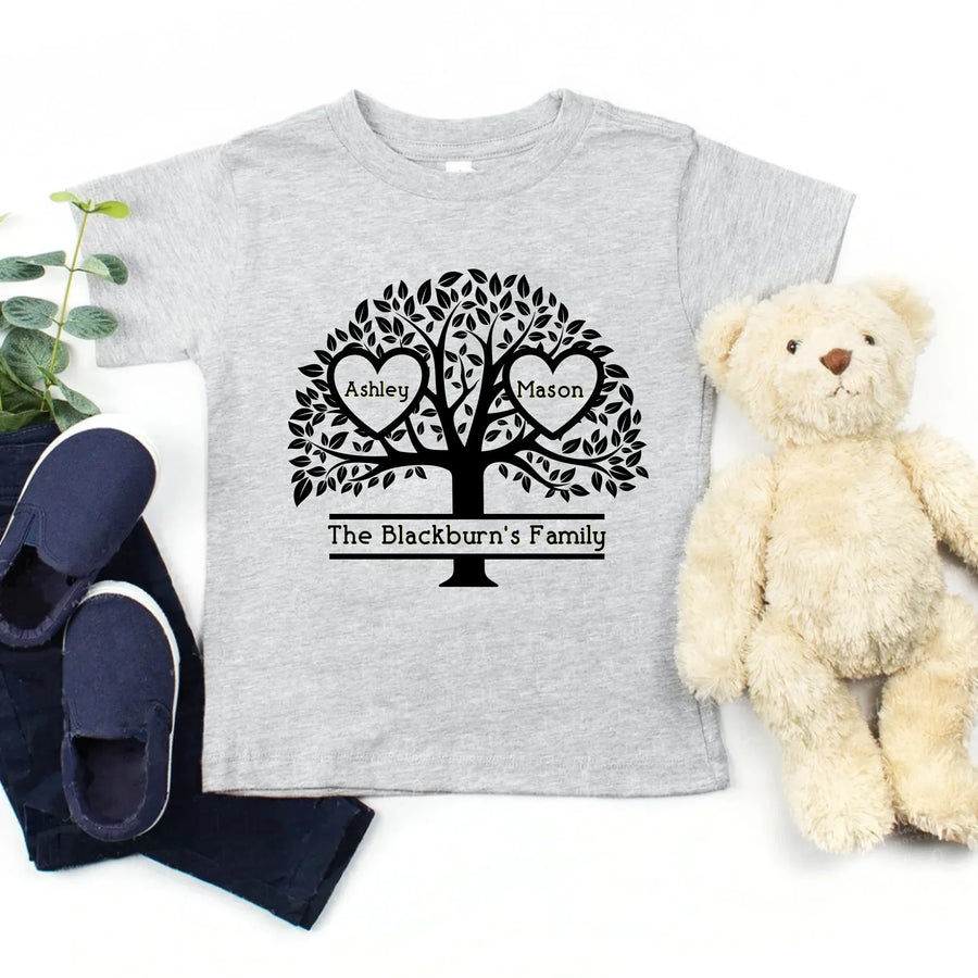 Camiseta personalizada del árbol genealógico