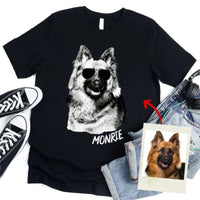 Custom Pet Glasses Artwork For Pet Owners Tee_black