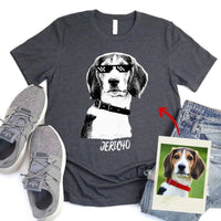 Custom Pet Glasses Artwork For Pet Owners Tee_darkgrey