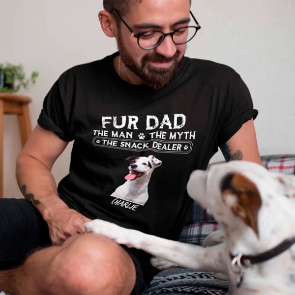 Camiseta "El hombre, el mito, el vendedor de snacks para papá perro"
