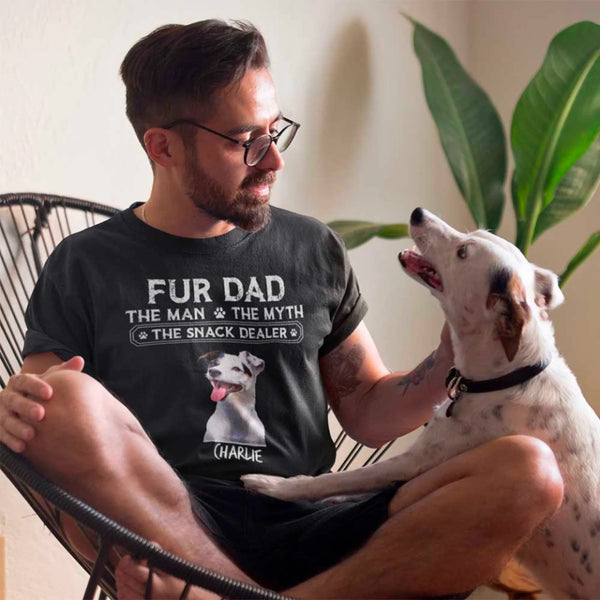 Camiseta "El hombre, el mito, el vendedor de snacks para papá perro"
