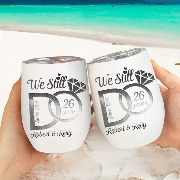 12oz Stainless Steel Insulated Vacuum Sealed Stemless Wine Cup_white beach