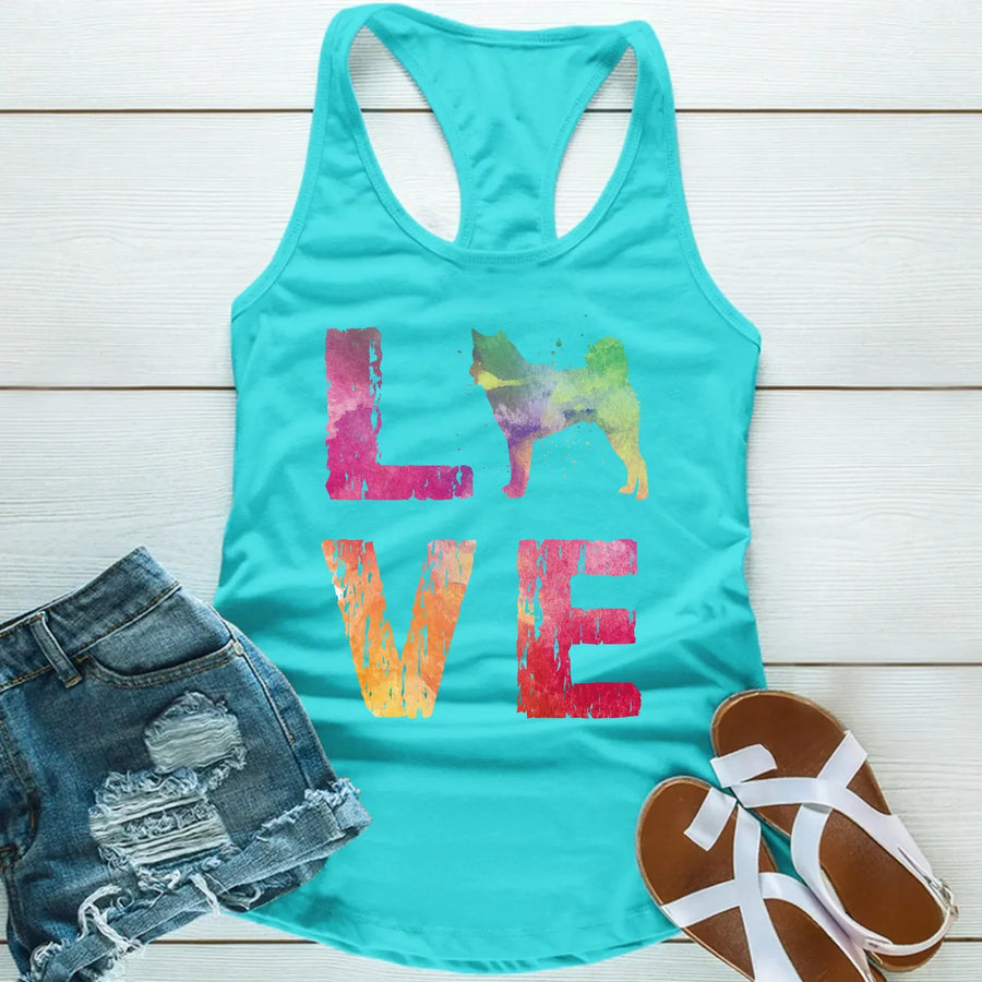 Watercolor Painting Love for Dogs Top