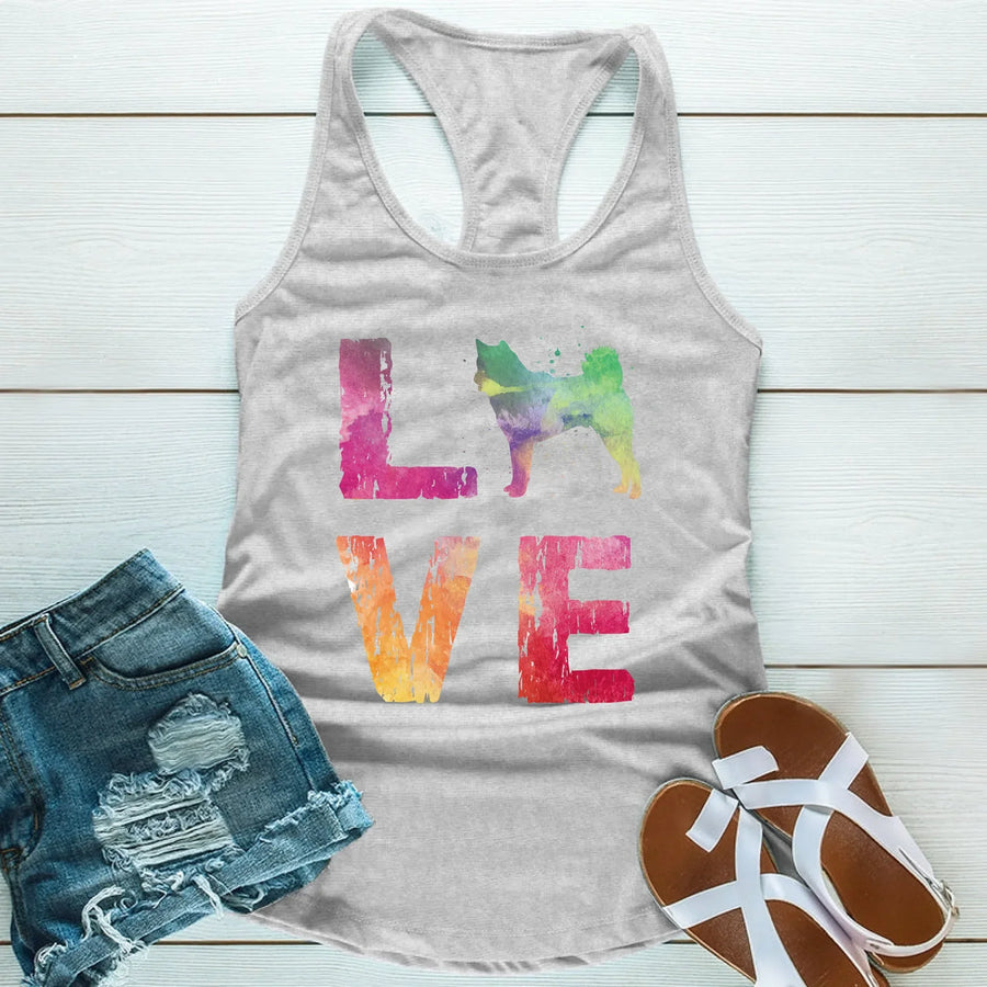 Watercolor Painting Love for Dogs Top